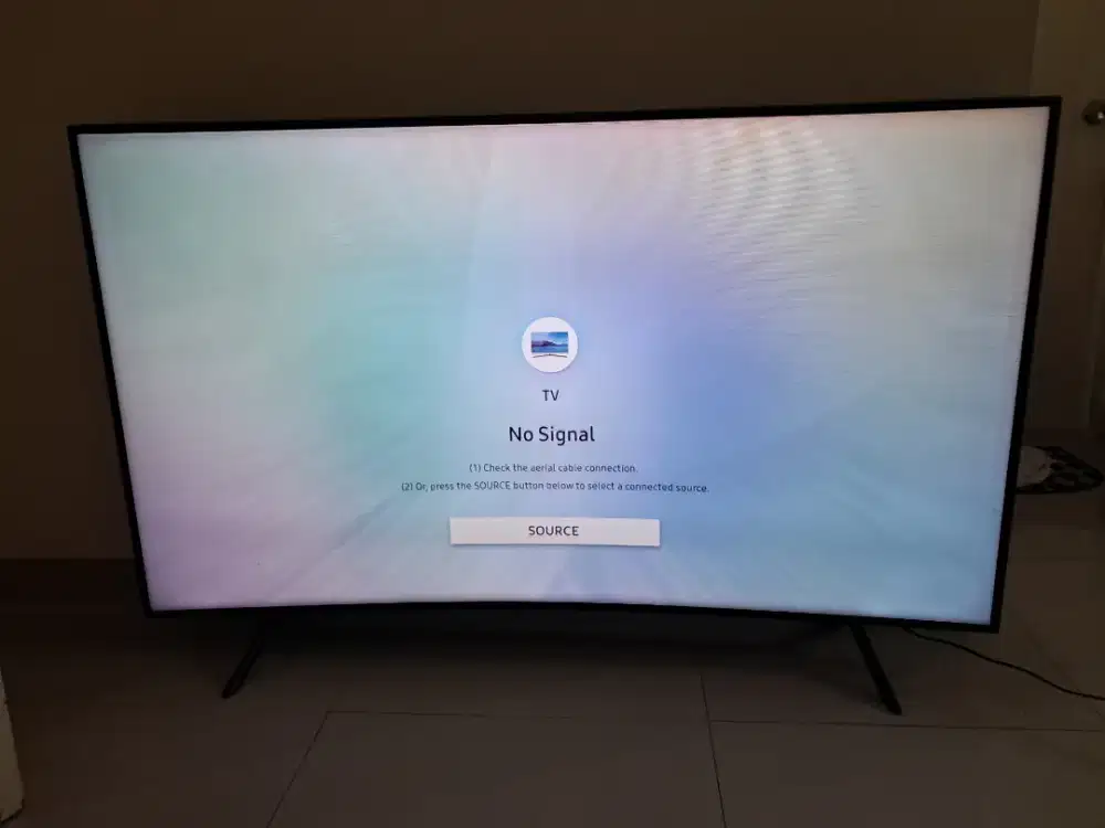 TV Samsung 65 inch LED Layar melengkung, kondisi casing dan layar ok
