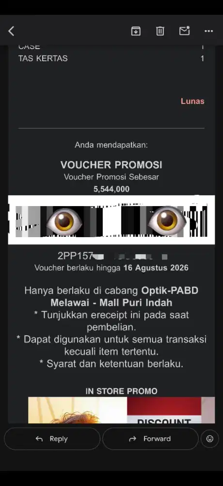 Optik Melawai voucher