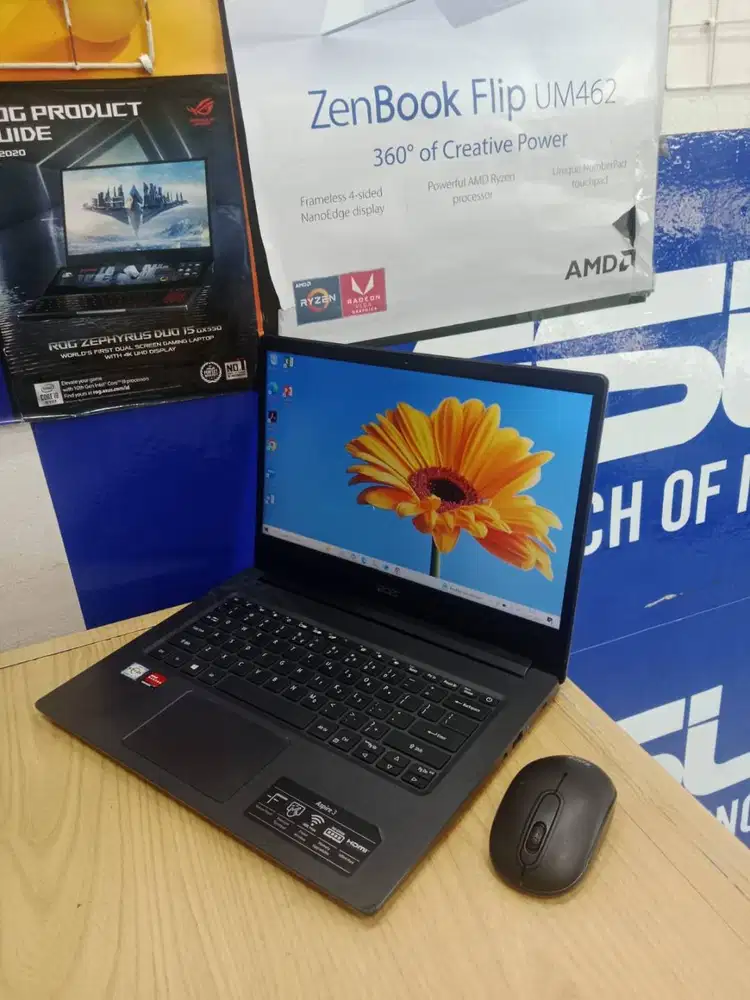 DIJUAL SIAP SEKOLAH LAPTOP ACER ASPIRE 3 A314-22 AMD ATHLON SILVER