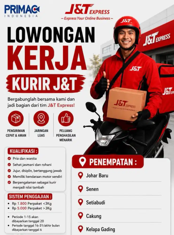 LOWONGAN KURIR JNT EXPRESS JAKARTA