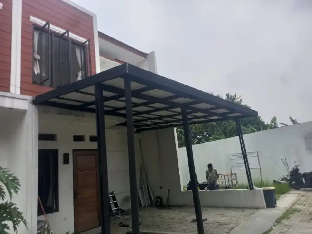 Kanopi bajaringan atap alderon