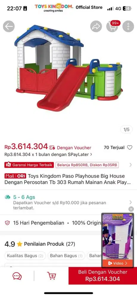 Perosotan anak 2-6 tahun masih bagus banget