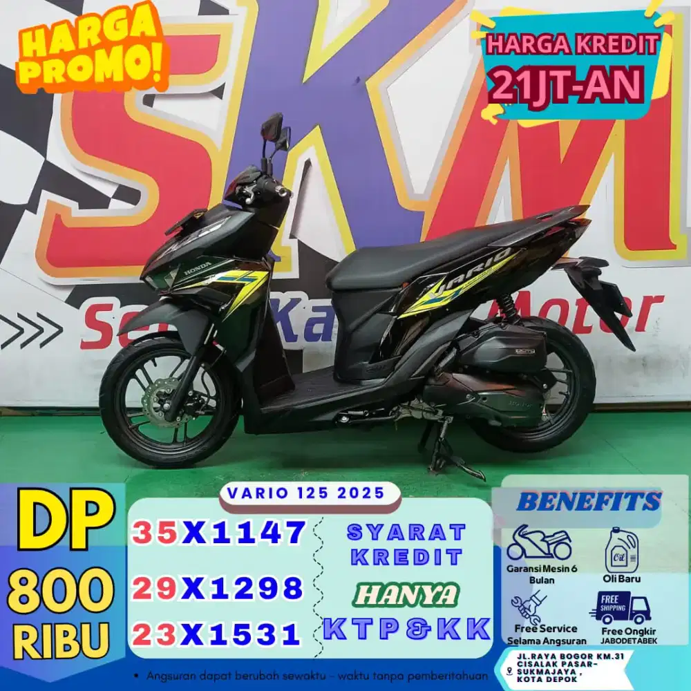 Promo DP 800rb Honda Vario125 2025 cash/credit