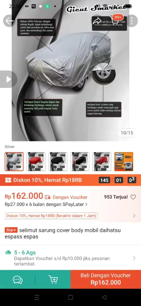 Cover mobil 2 pcs