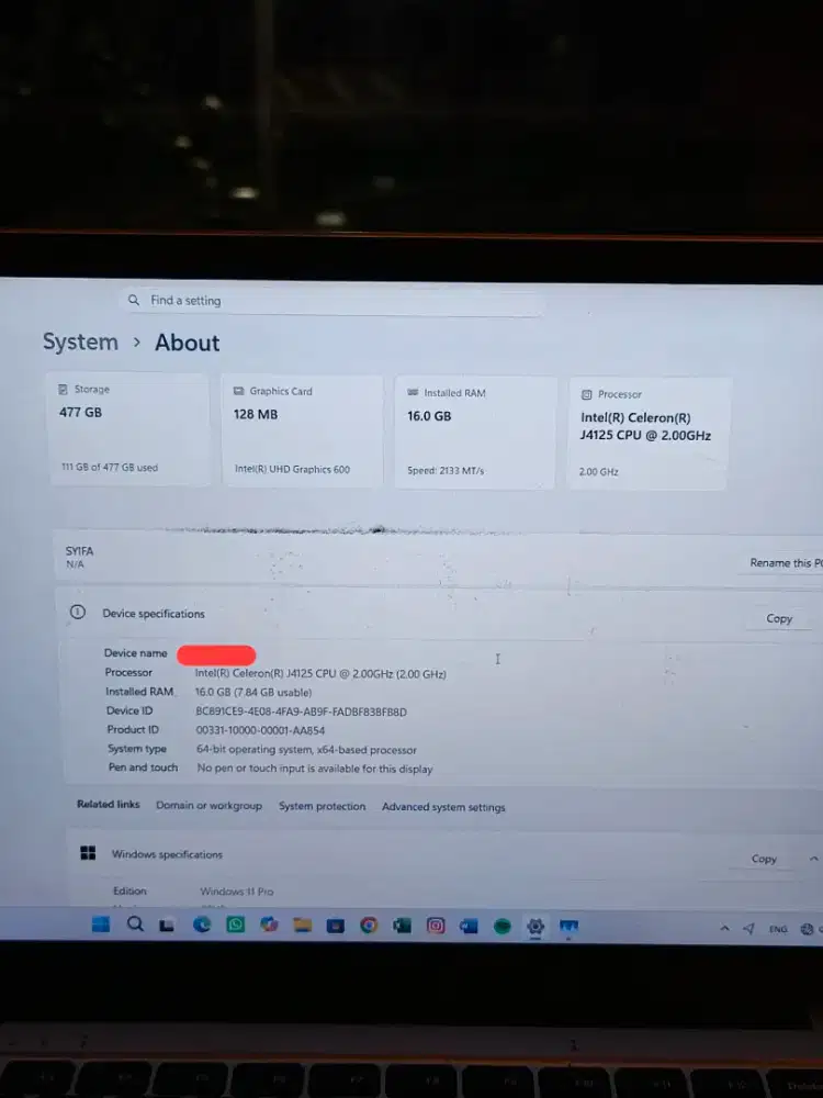 laptop ram 16GB