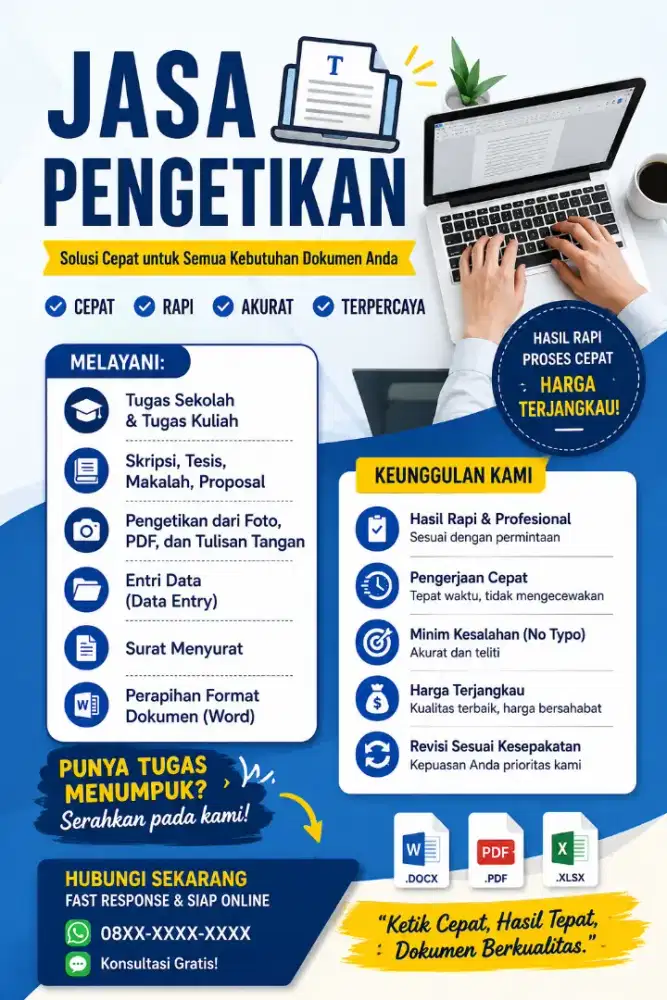 JASA PENGETIKAN CEPAT & RAPIH