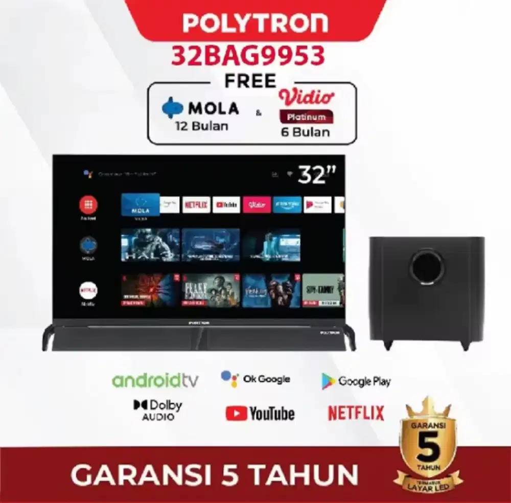 TV SMART ANDROID POLYTRON 32