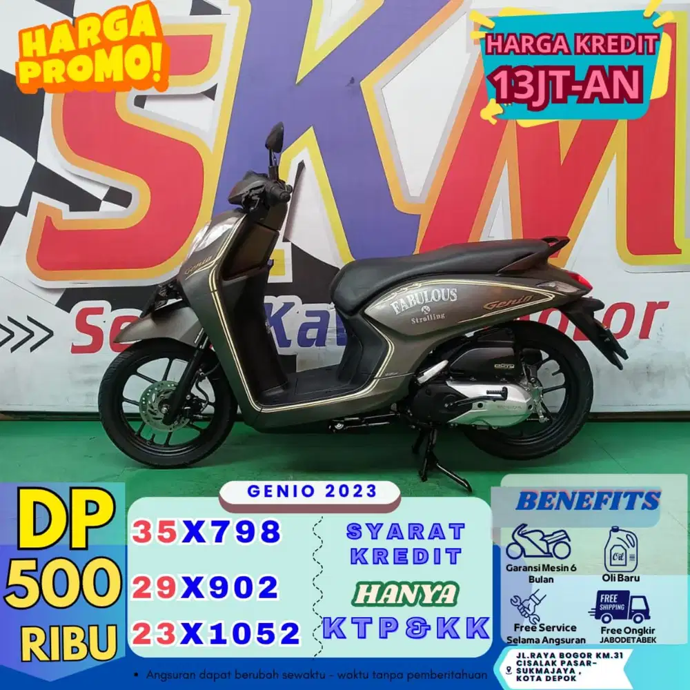 Proses 1hari dp 500rb kredit genio cbs iss 2023