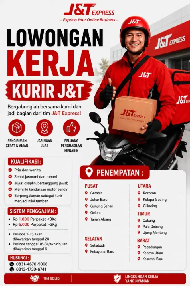 Lowongan kurir  jnt