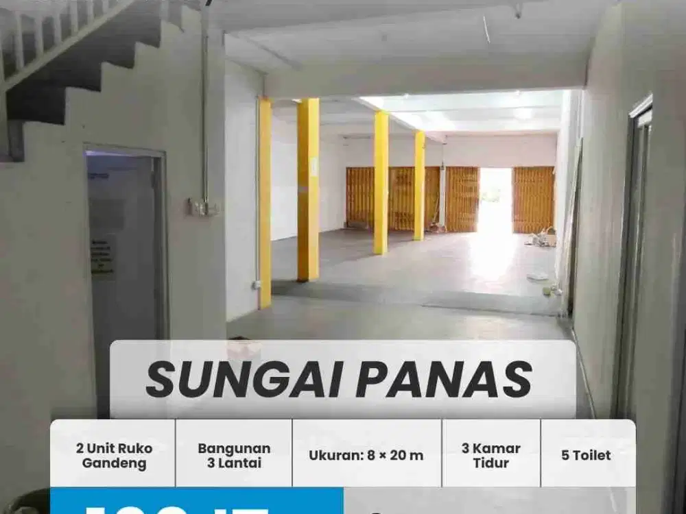 DISEWAKAN 2 UNIT RUKO GANDENG SUNGAI PANAS, BATAM
