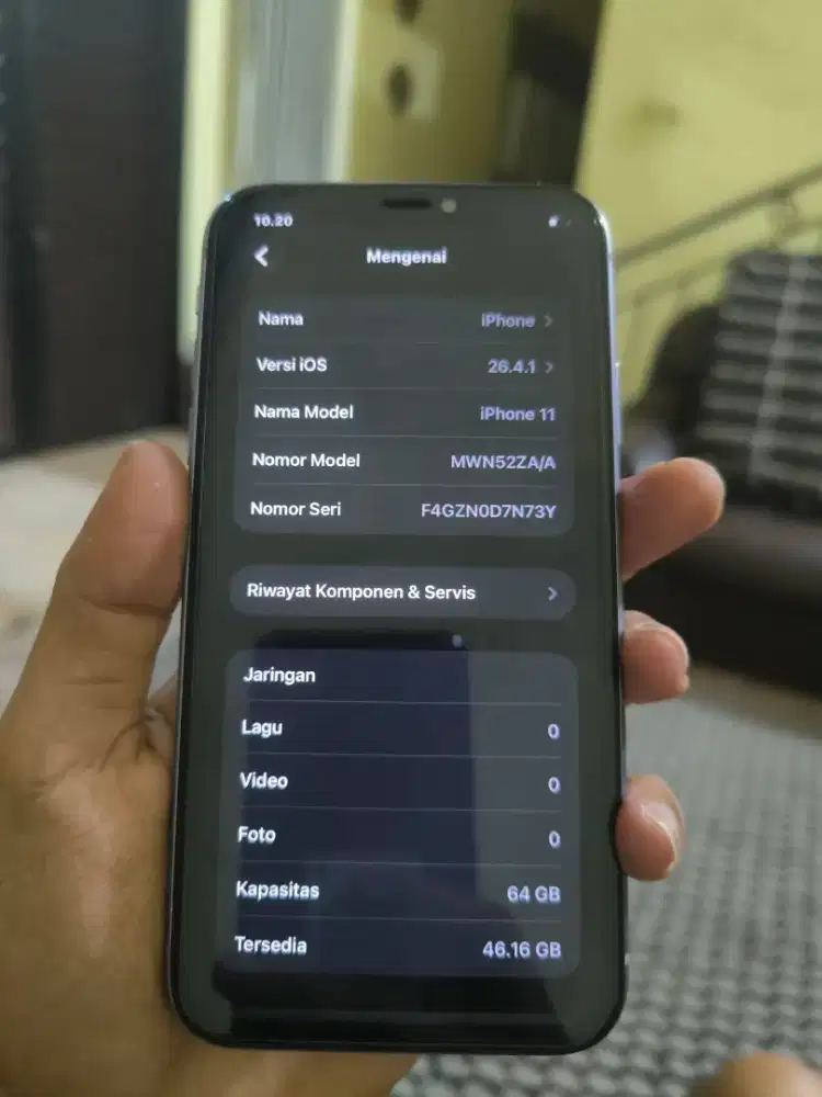 Apple Iphone 11 64 Gb Wifi Only hp dan kabel aja
