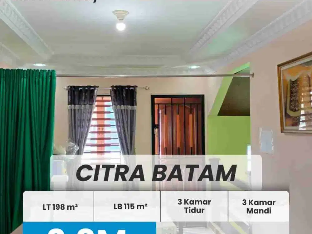 DIJUAL RUMAH HOOK CITRA BATAM, BATAM CENTER