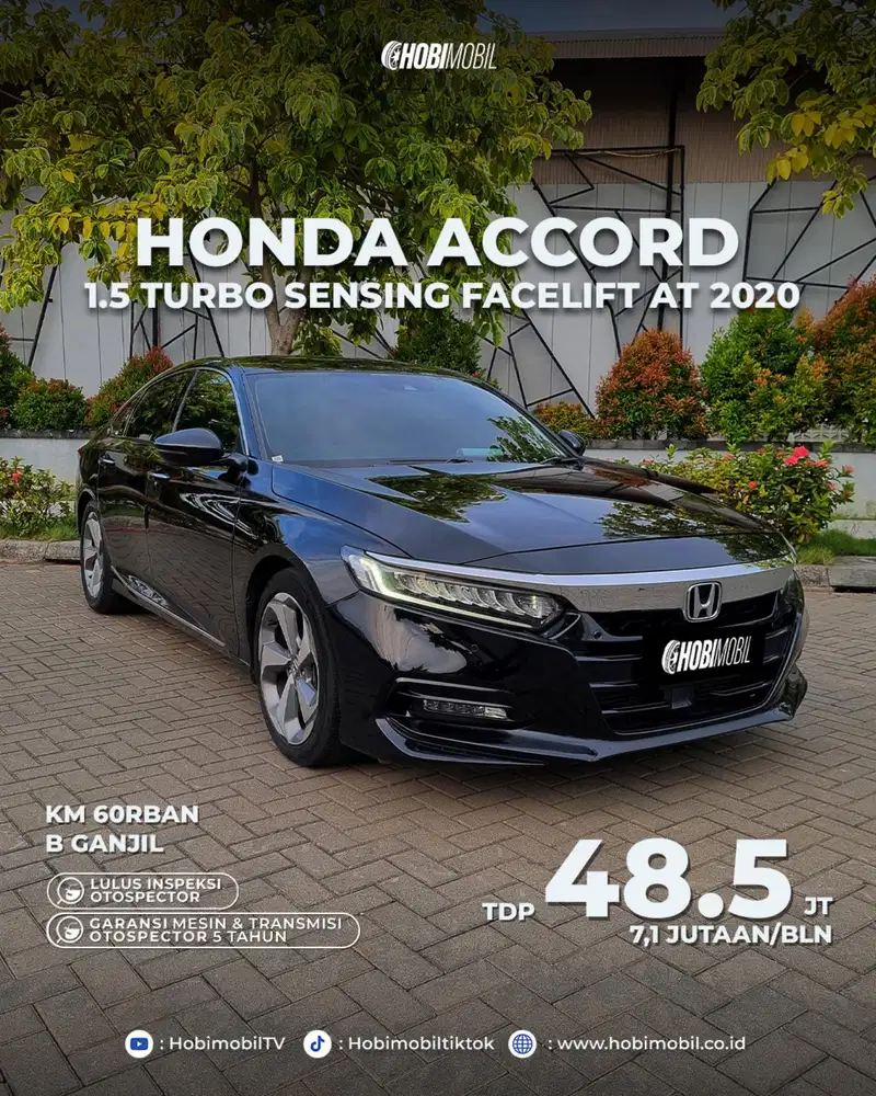 Accord 1.5 Turbo Sensing Facelift AT Thn 2020