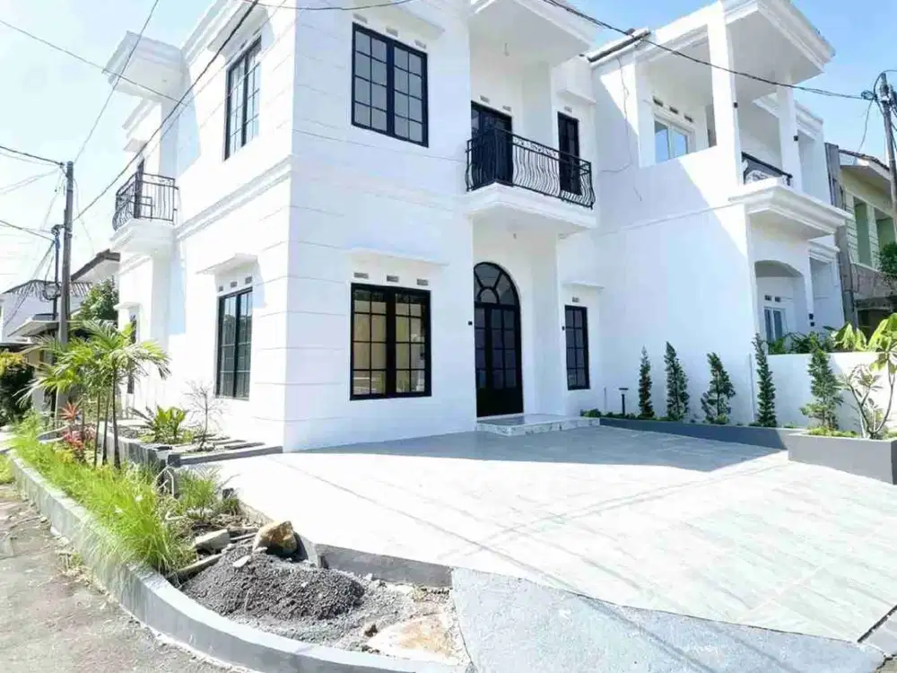 Rumah baru lux design mewah di Bandung Timur, sudah SHM, KT3, ruang keluarga luas, security 24 jam, one gate system