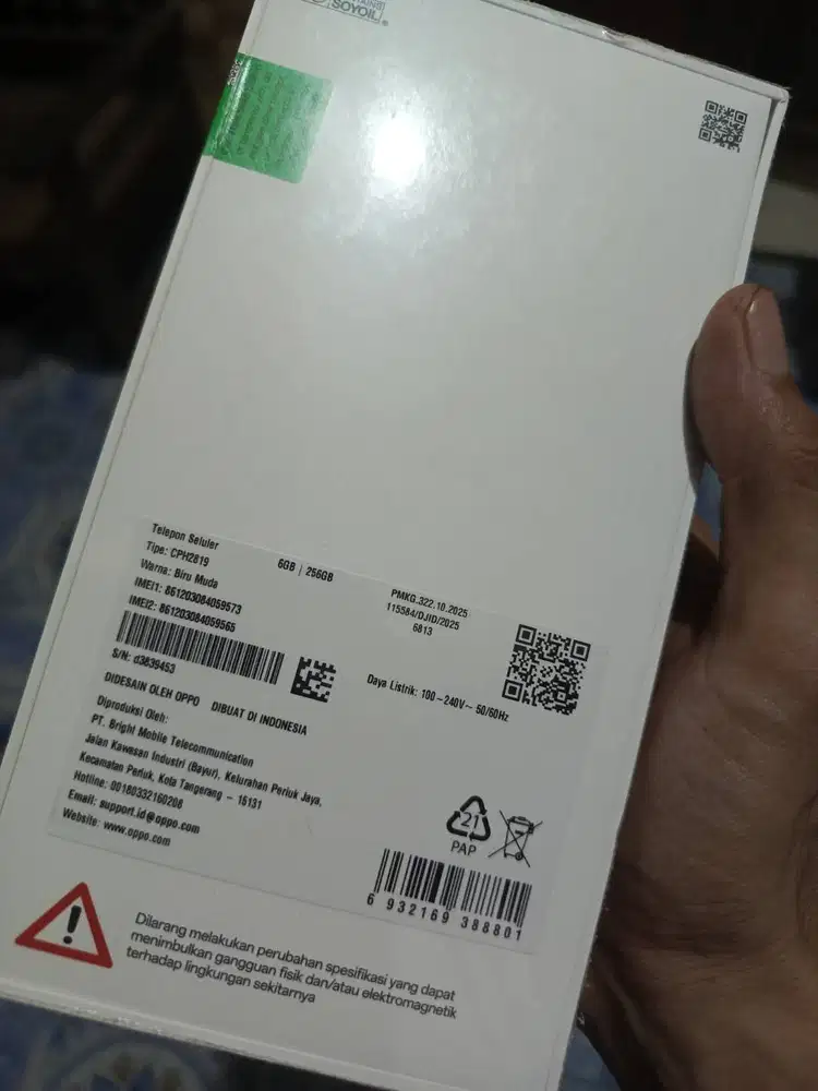 Jual hp oppo A6x ram 6/256