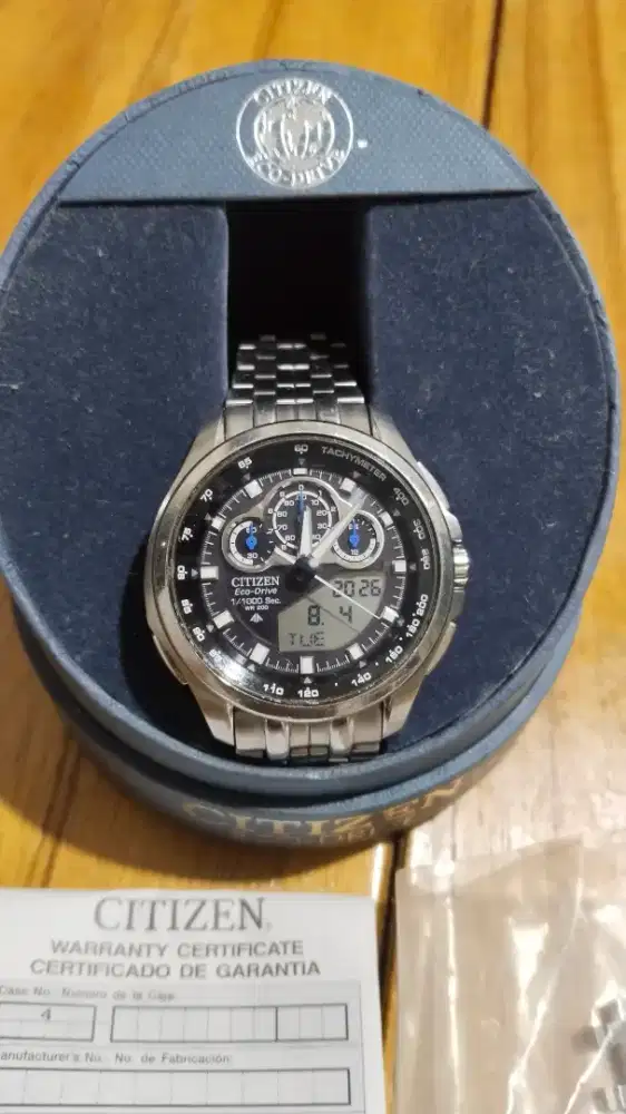 Jual Jam Antik Citizen Eco-Drive Ana-Digi Chronograph WR200