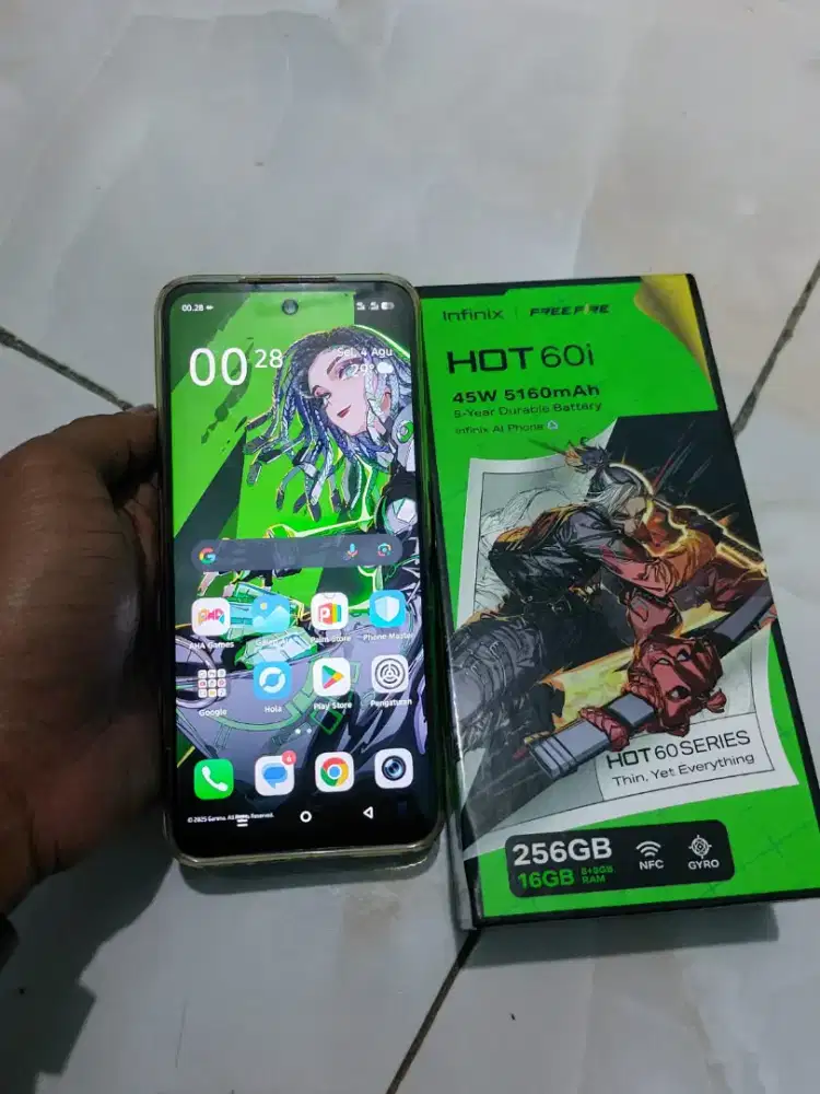 Infinix hot 60i 8/256 fulset no minus