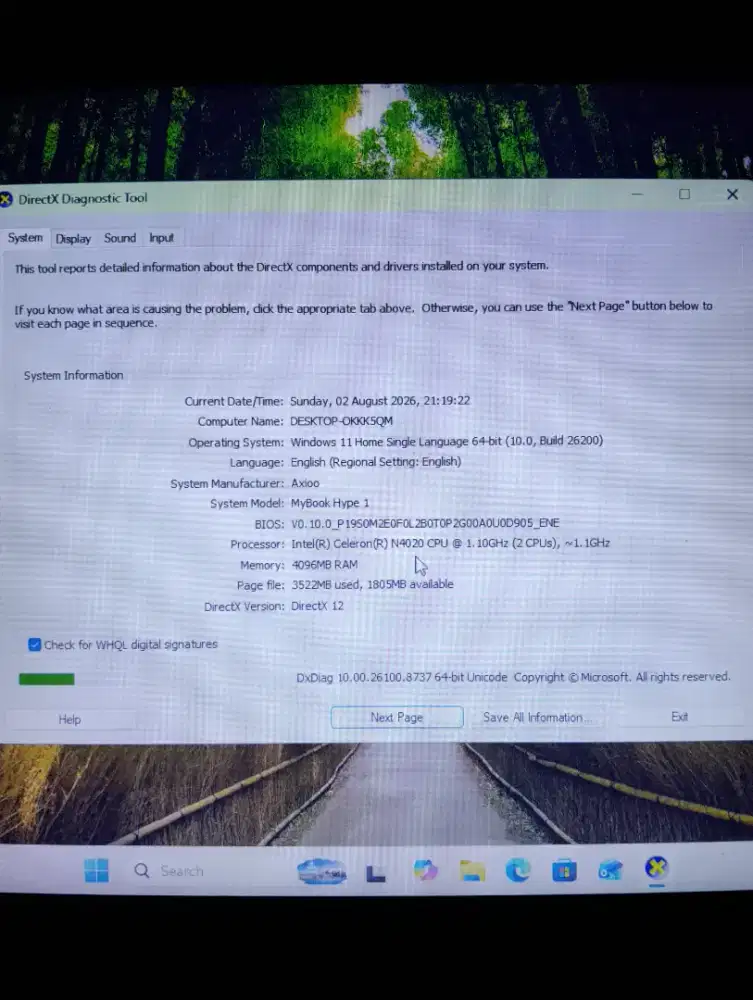 laptop axioo hype 1