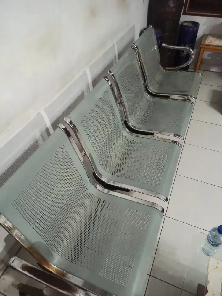 Kursi tunggu bandara/Kursi tunggu antrian besi stainless 4 seats