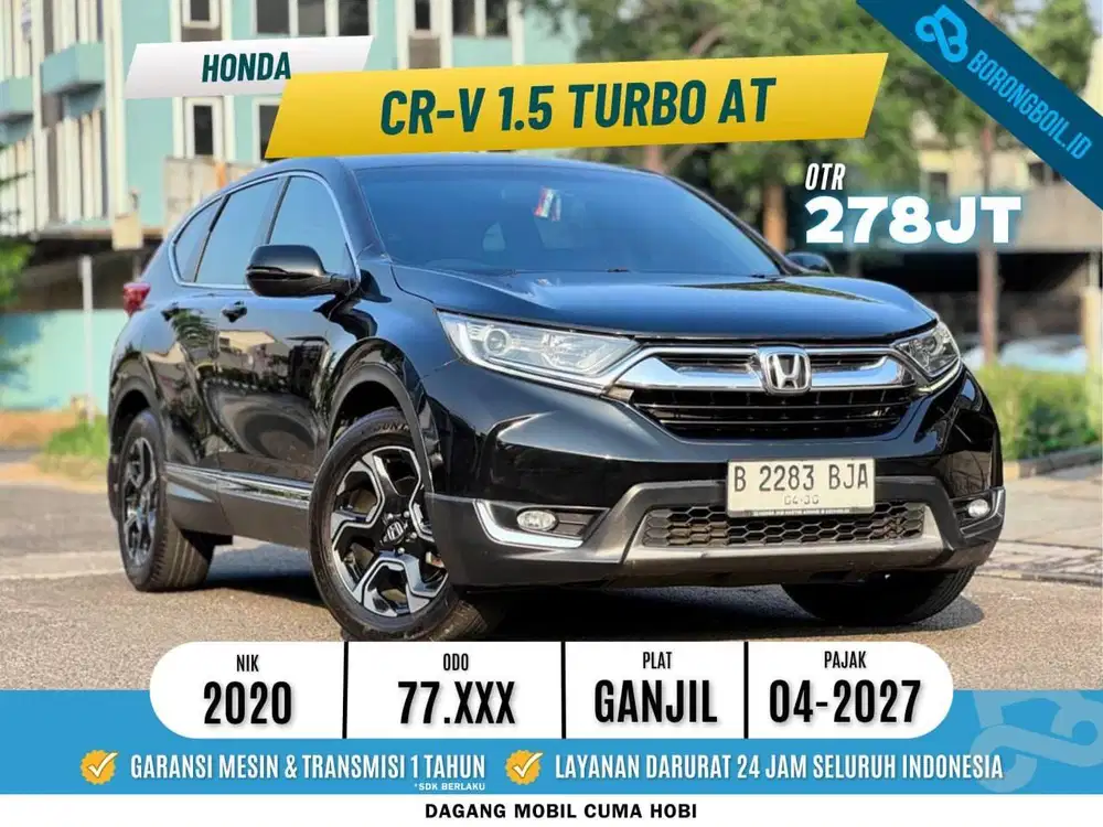 TERMURAH!!CRV 1.5 TURBO AT 2020 HITAM FAVORIT