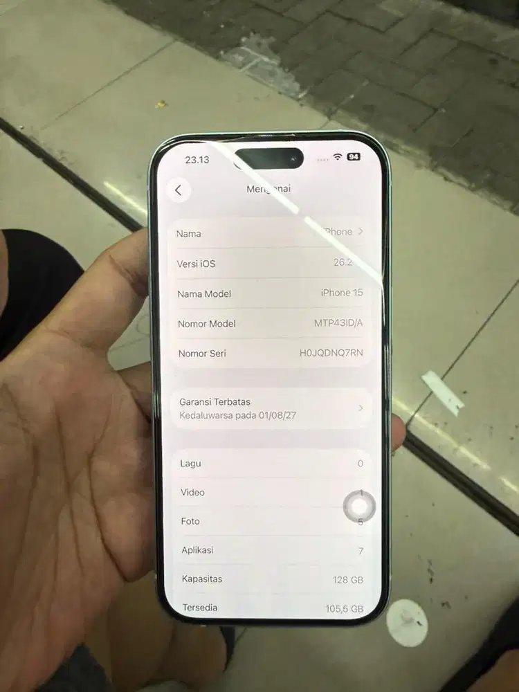 Iphone 15 128 bh 100 siklus 0