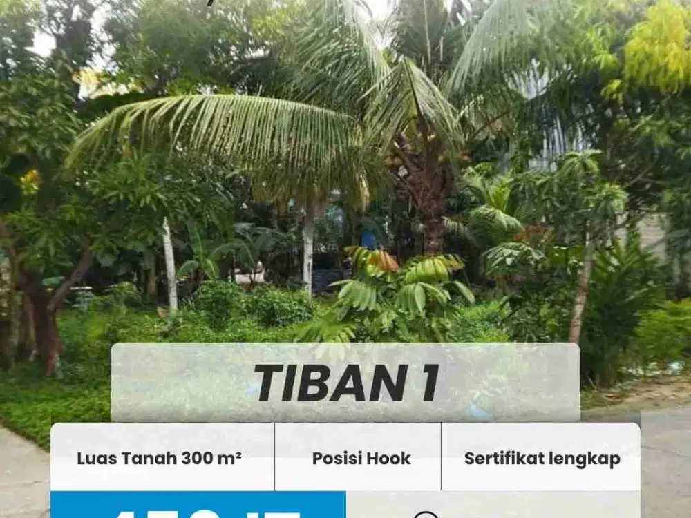 DIJUAL TANAH HOOK STRATEGIS TIBAN 1, BATAM