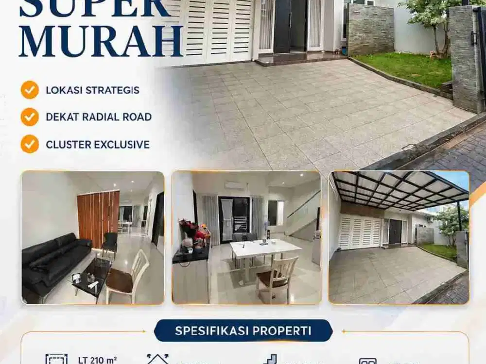 Rumah Modern Minimalis
 Siap Huni Di Citraland Utama, Delay Radial Road

Lokasi strategis
dekat radial road
cluster exclusive

LT 210 m² -10x21
LB 300 m²
2 Lantai
KT 5+1 z| KM 5+1
SHM  Hadap Utara
Listrik 4400 w
Carport 2 mobil + canopi
Garasi 1 mobil

Ha