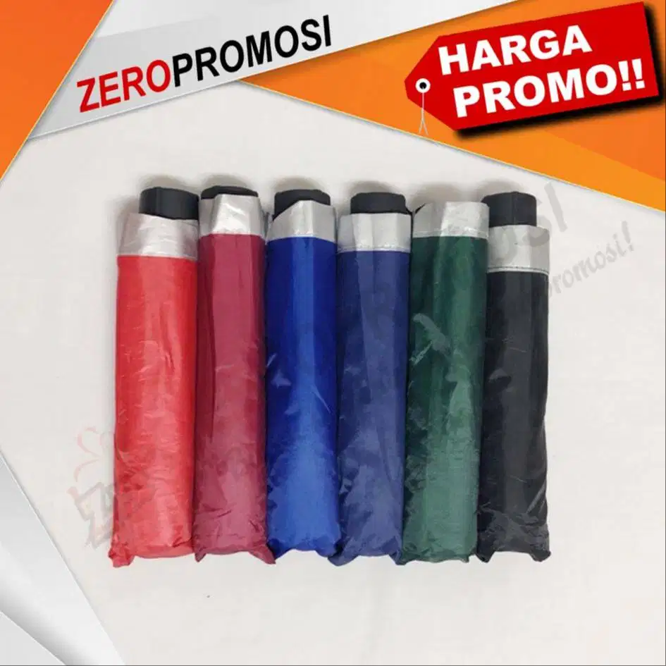 Payung Lipat 3 Promosi Lapis Silver L3 348 Custom Logo