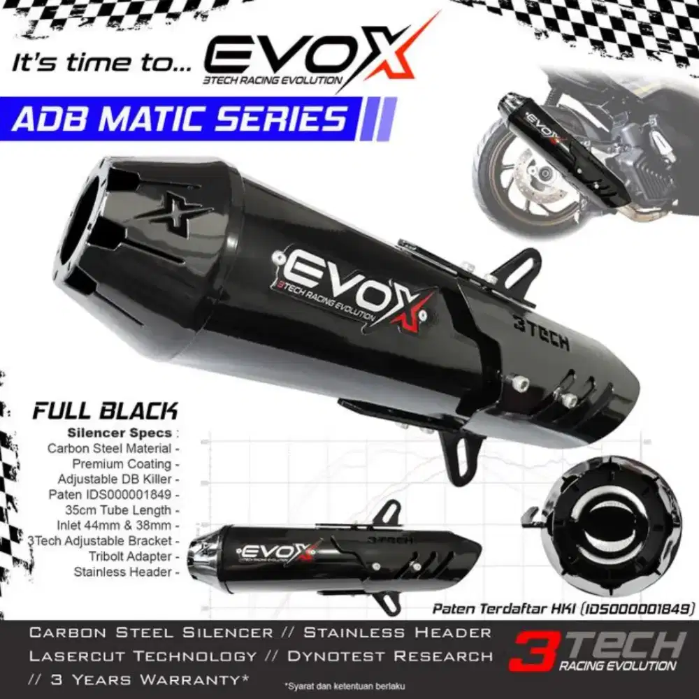 knalpot adbx evo 3 suara