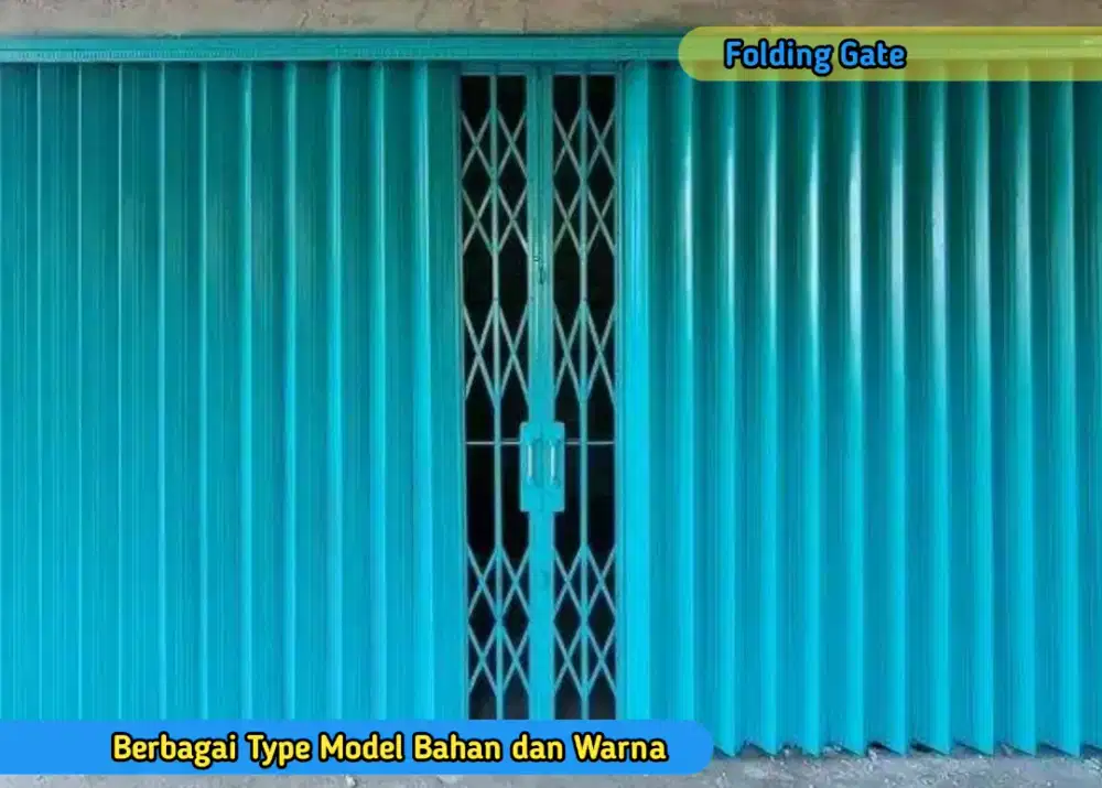 Pasang Gerbang Pintu Folding Gate Untuk Toko Minimarket Gudang Bengkel