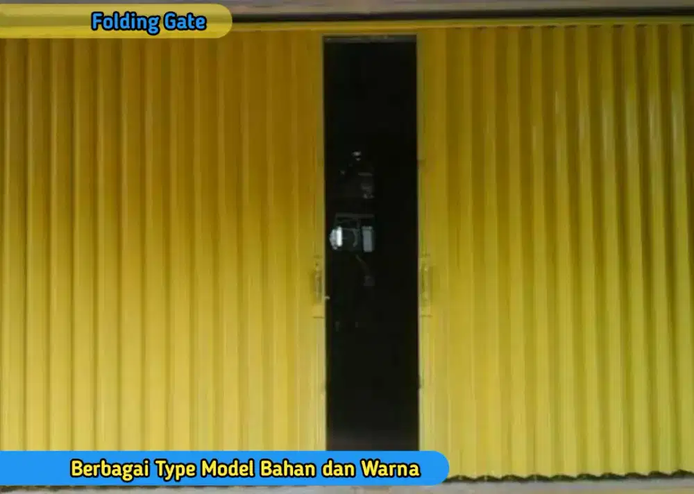 Pasang Pintu Gerbang Folding Gate Untuk Toko Minimarket Gudang Bengkel