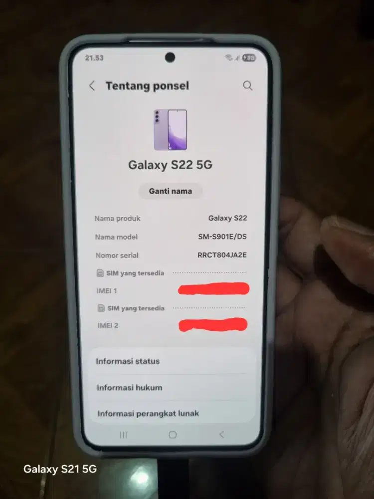 Samsung Galaxy S22 5G 8/256 Fullset Like New Masih Orian Eks SEIN