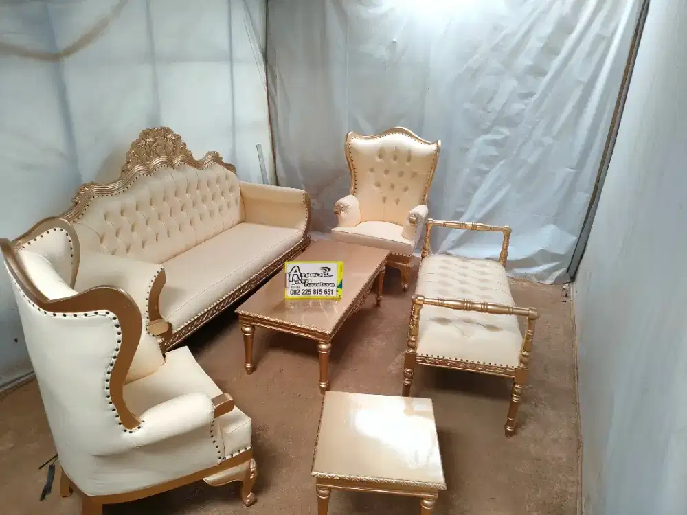 Kursi tamu sofa klasik new full kayu jati