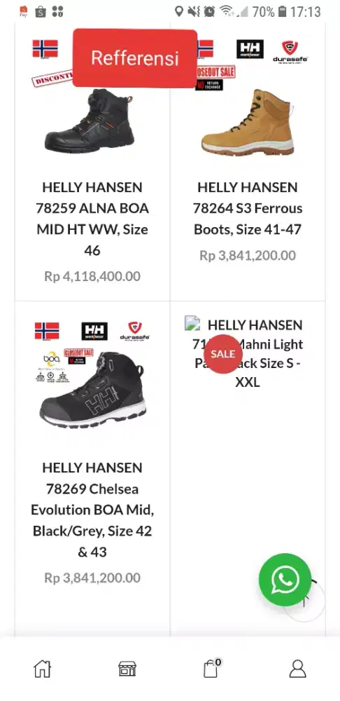 sepatu boots/sepatu hikking Helly Hansen