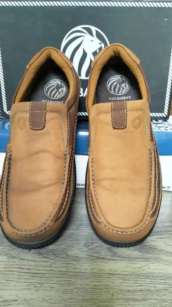 jual sepatu pria max barens 9632N Tan cokelat size 42