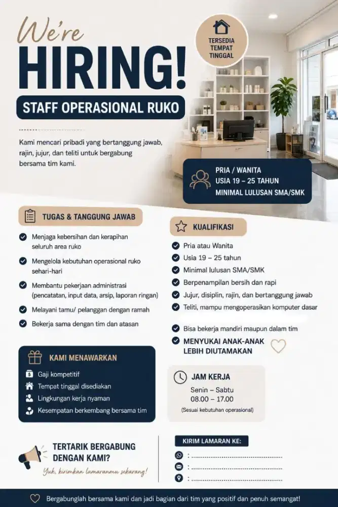 Staff Operasional Toko