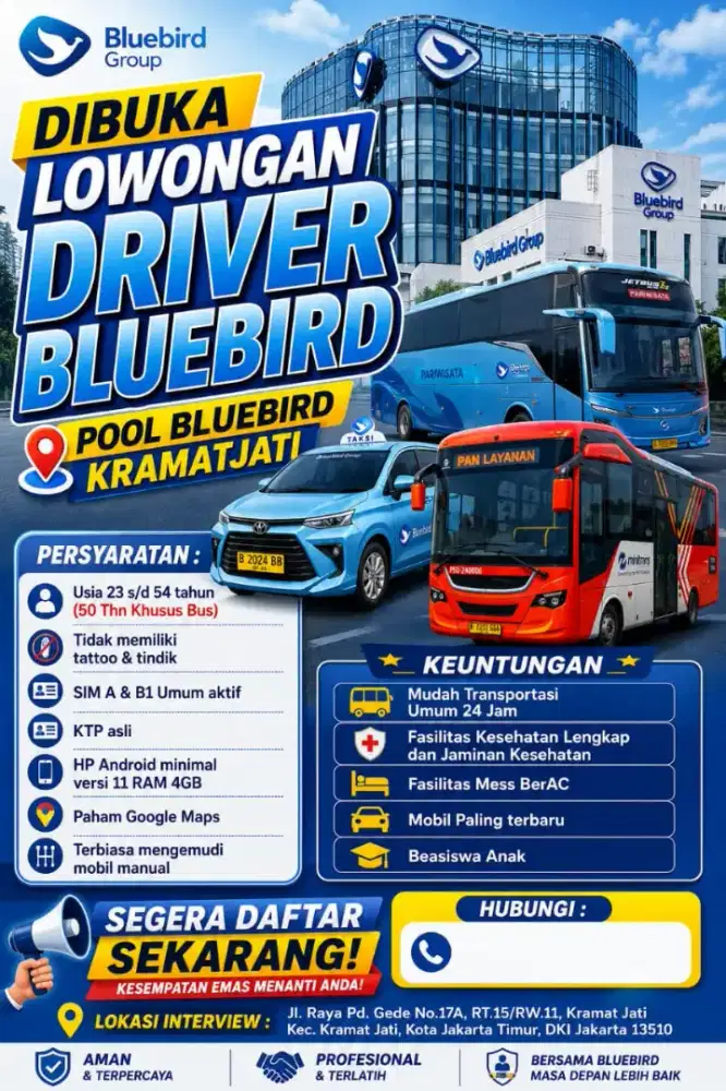 Di butuhkan driver taksi gas dan pariwisata
