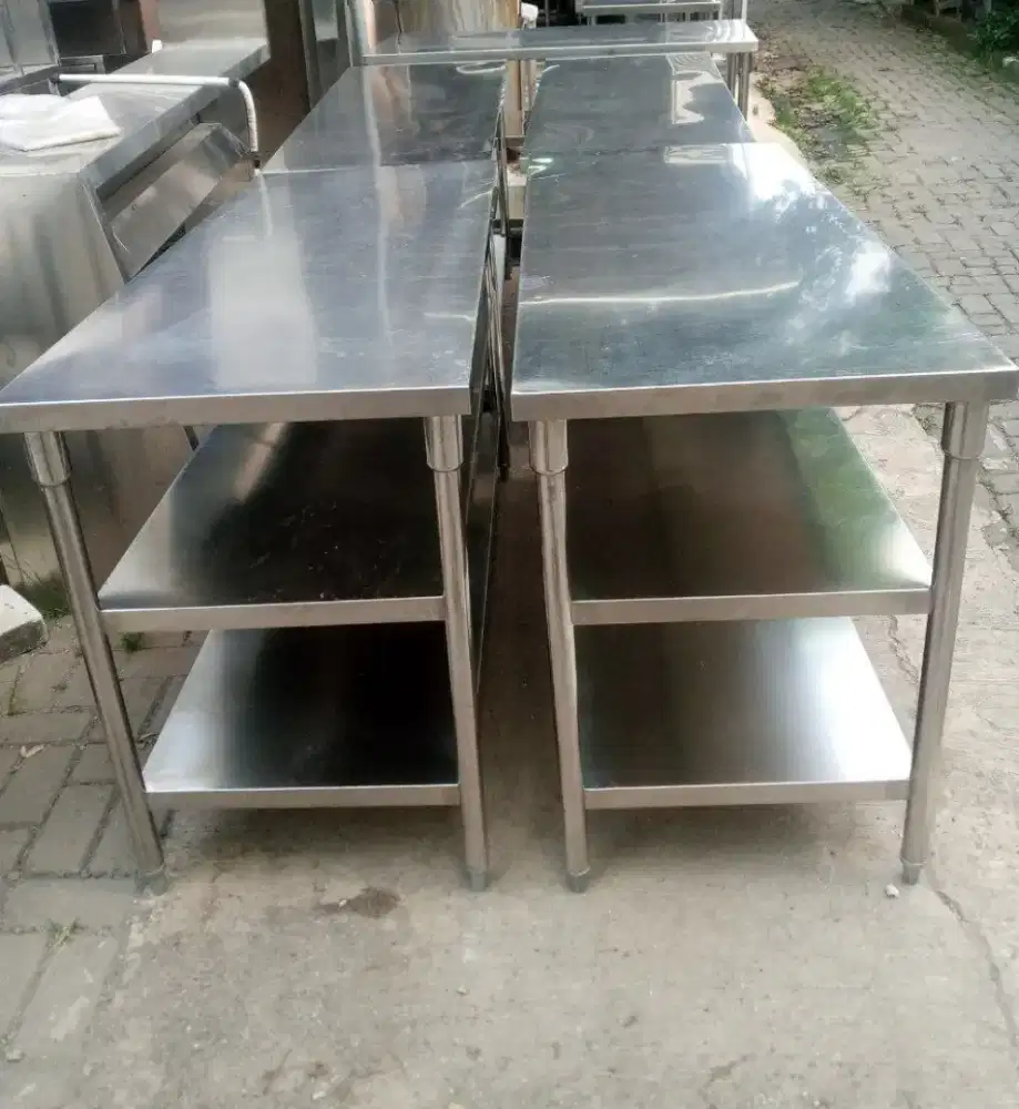 Meja 3 Susun Stainless