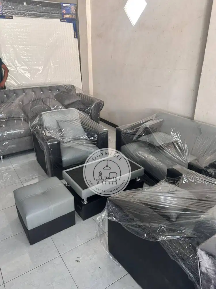 PROMO SET SOFA KULIT MINIMALIS HARGA TERMURAH GRATIS ANTAR TERLARIS