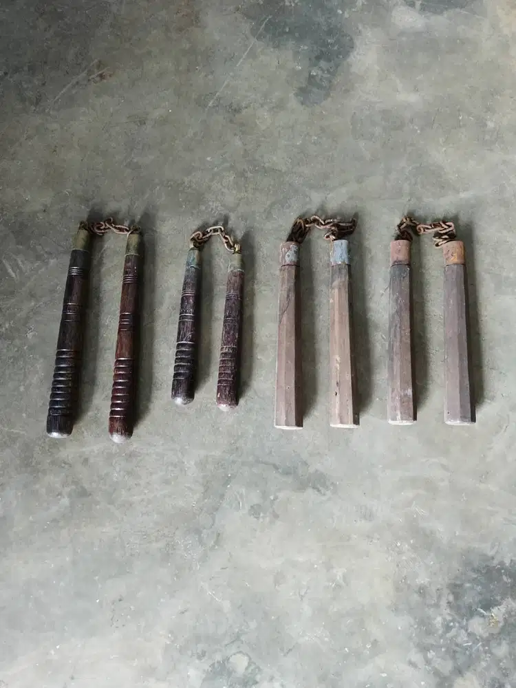 JUAL 4 PASANG RUYUNG NUNCHAKU DOUBLE STIK LAWAS TAHUN 1990 AN