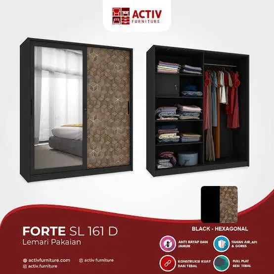 PROMO LEMARI PAKAIAN PREMIUM UK 160 MERK ACTIV SALE GRATIS ANTAR