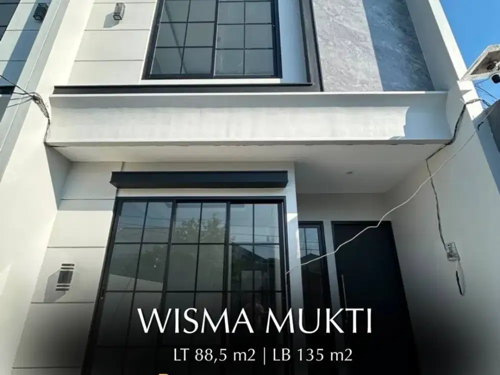 Dijual Rumah Baru Gress, Perumahan Wisma Mukti, One Gate System. Lokasi Favorit Dekat Gate, Klampis Semolo Barat Modern Contemporer