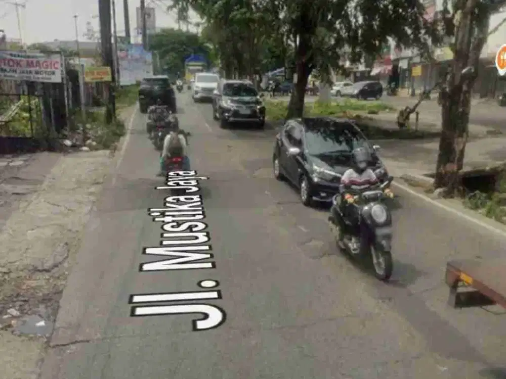 dijual tanah pinggir jalan utama mustika jaya.