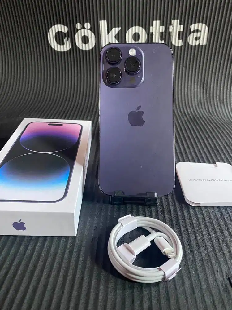 Iphone 14 pro 256gb purple inter all operator fullset mulus no minus