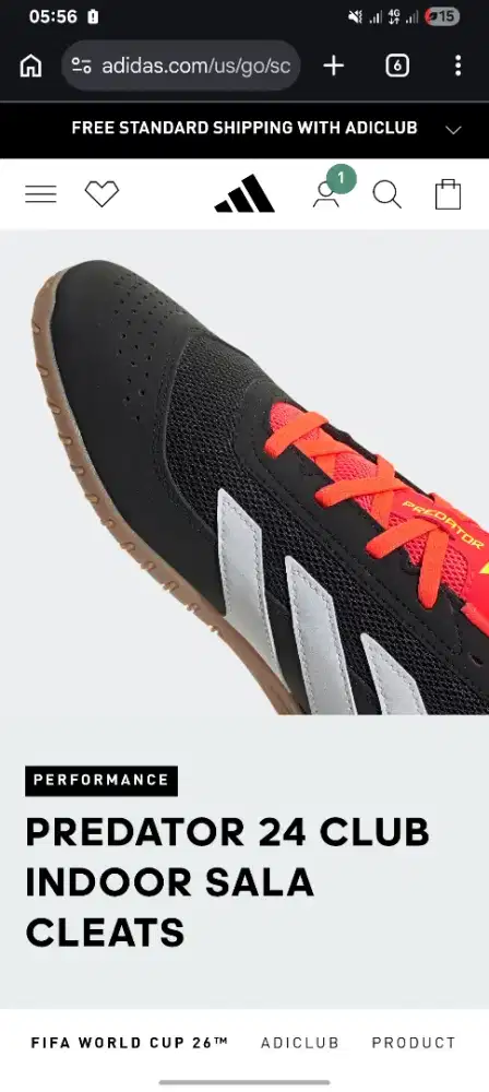 Adidas Predator indoor sala Cleats