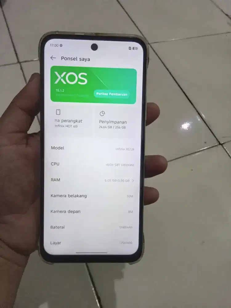Infinix hot 60i ram 8/256 GB (resmi)