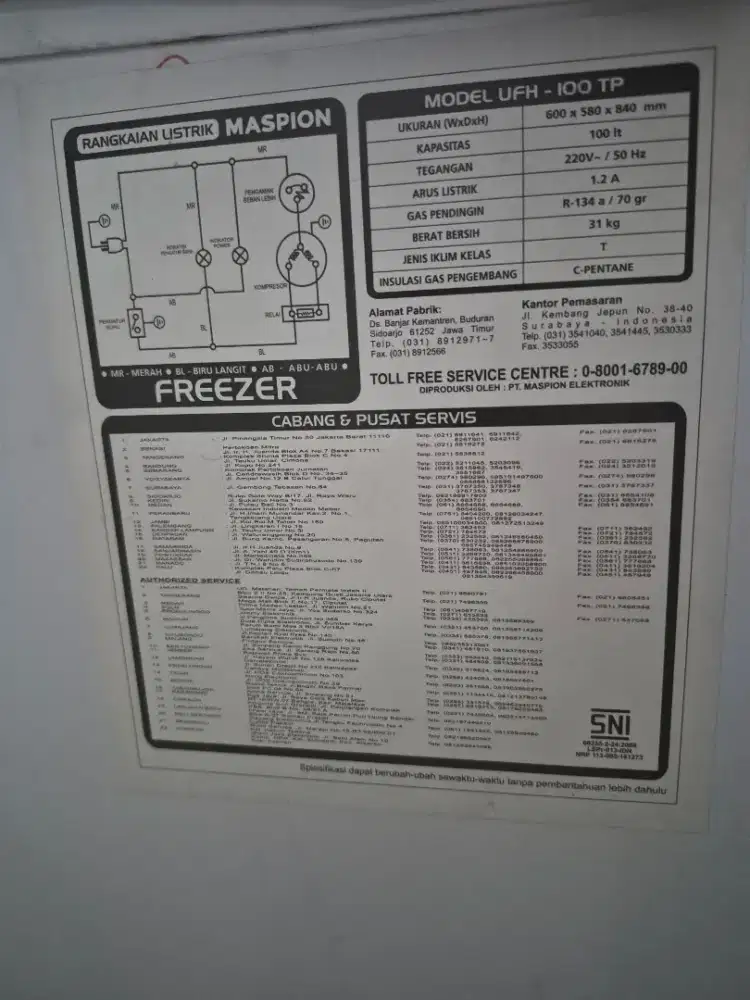 Freezer maspion