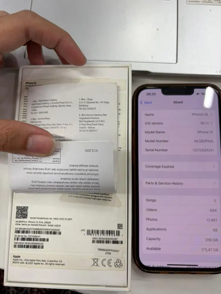 Iphone 13 256gb pink ex ibox mulus