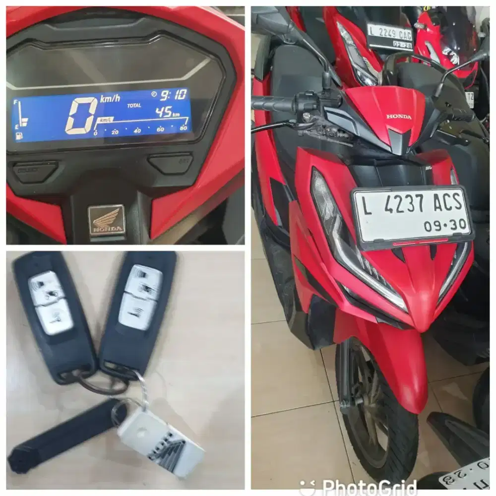 Km 45 perak Vario 125 iss th 2025 Keyles remot istimewa pjk baru