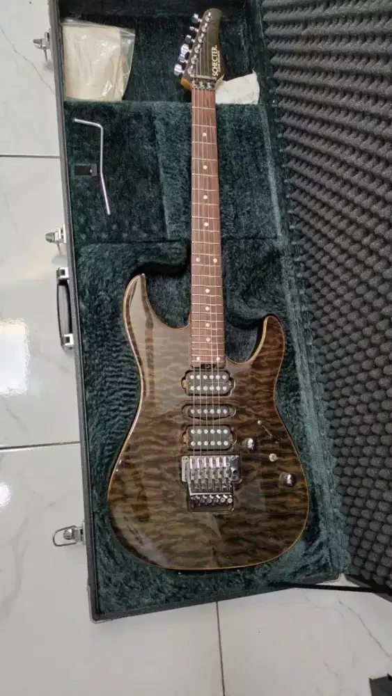 Jual gitar schecter buatan Japan plus harces